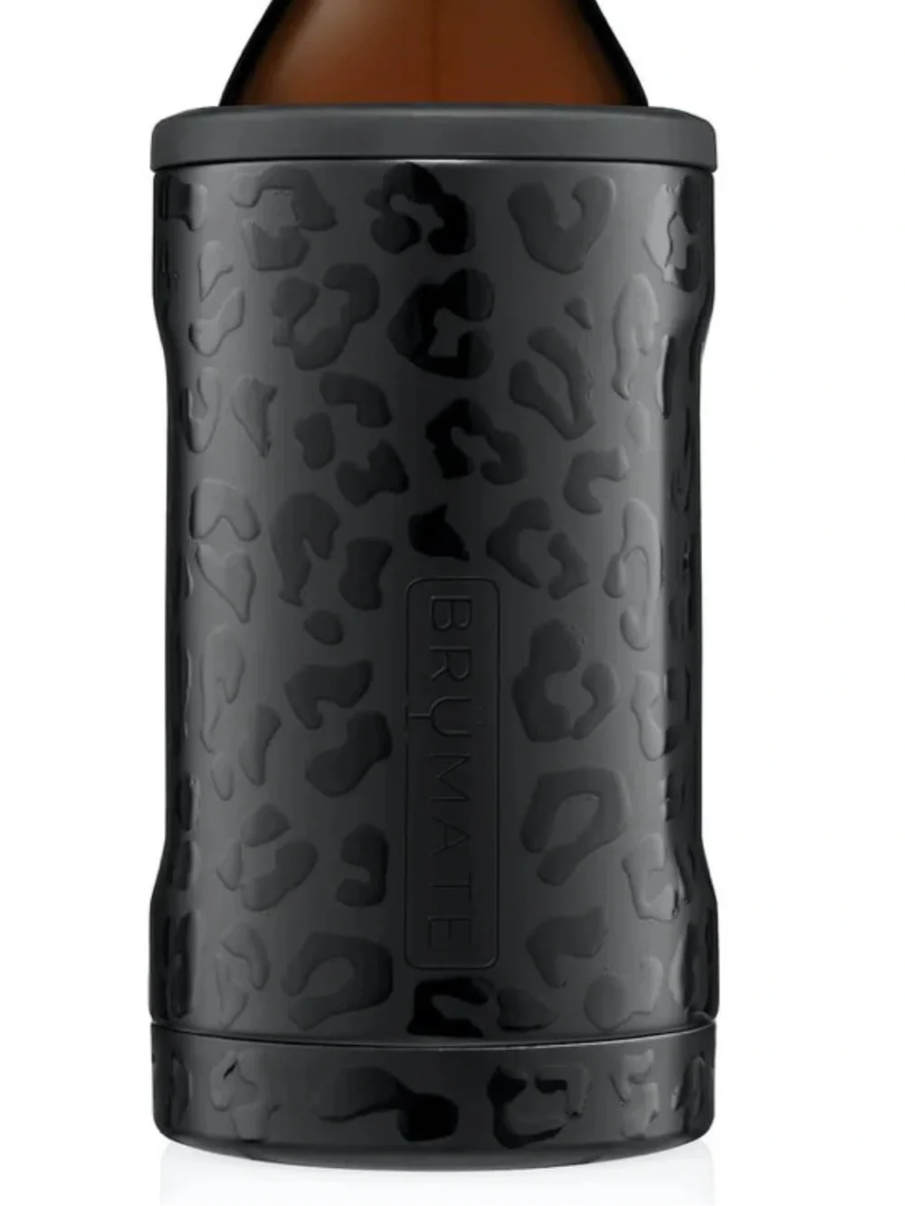 BruMate Hopsulator Bott'l 12oz Onyx Leopard Insulated Bottle Cooler NIB
